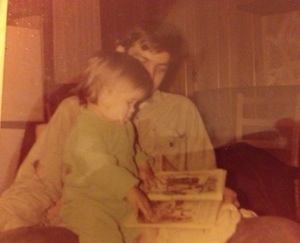 Reading with my Daddy.  He loved books as much as I do.  