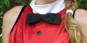 Thankful for my Fella's resourcefulness.  This bowtie looks great I think.  